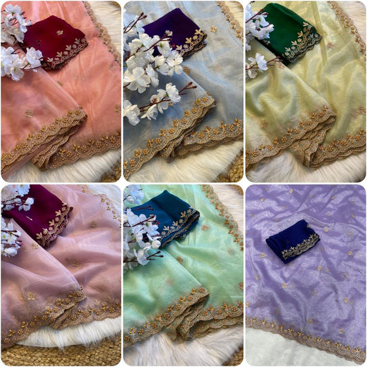 Pure soft twills orenga saree