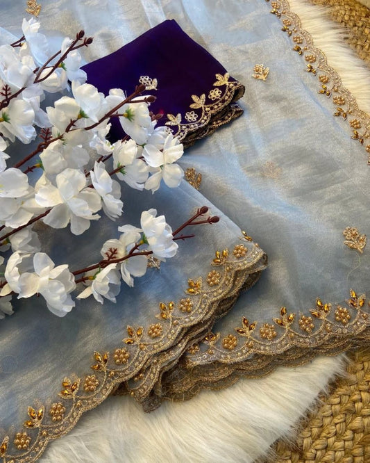 Pure soft twills orenga saree