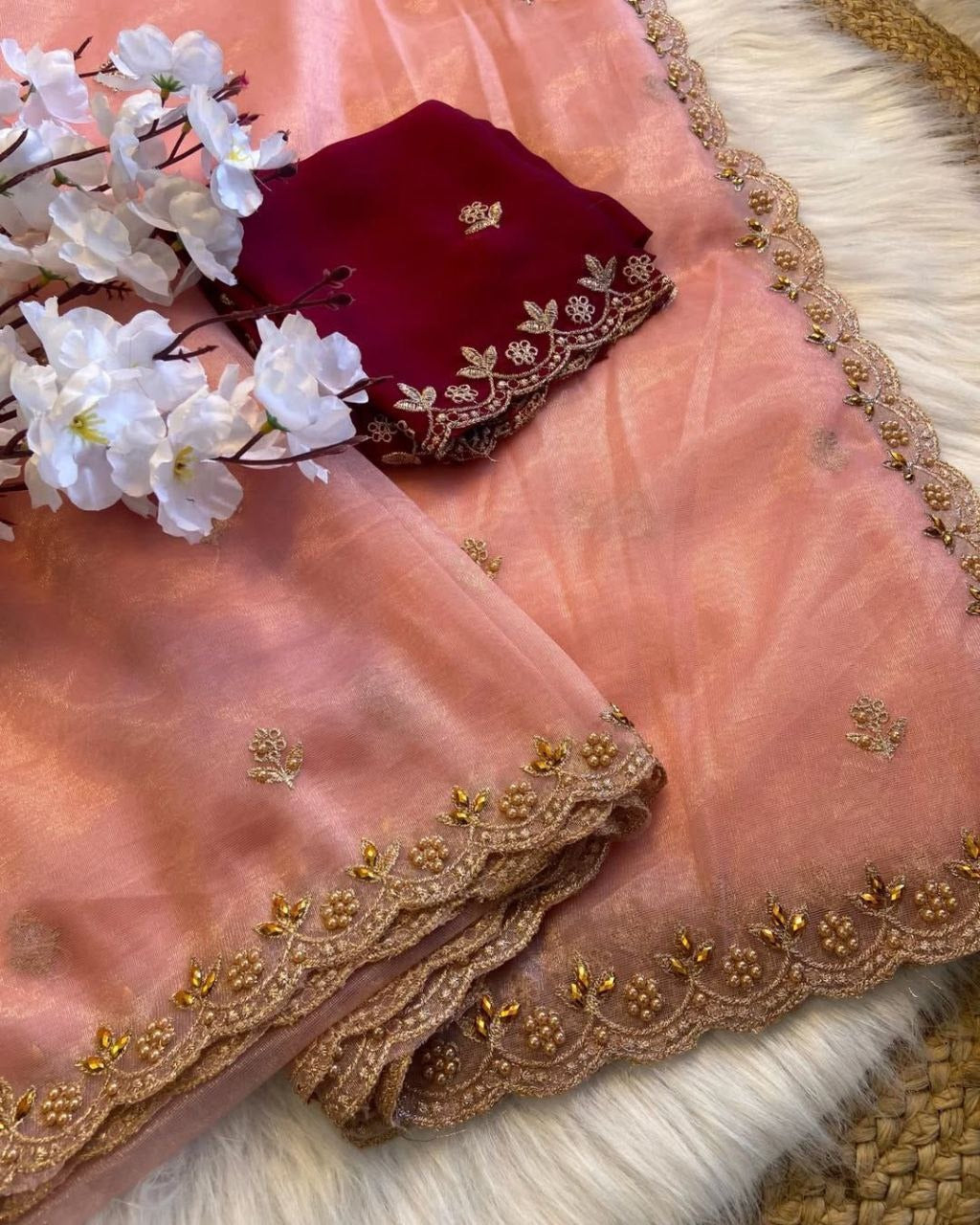 Pure soft twills orenga saree