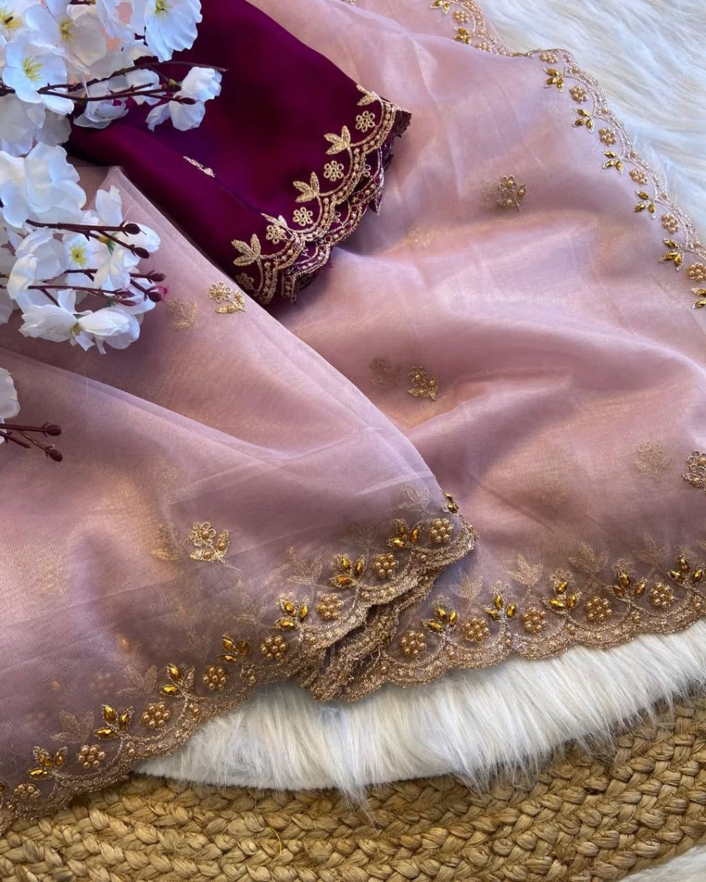 Pure soft twills orenga saree